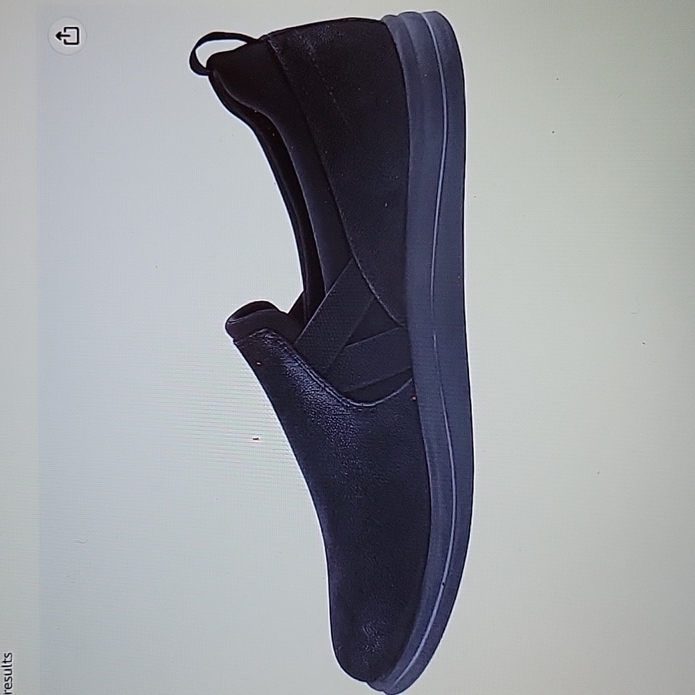Clarks Cloudsteppers Black Noir Breeze Bali Flat Loafer 100% synthetic 11 NEW…